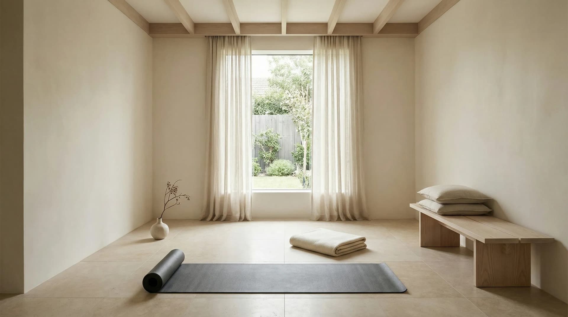 Espace curaté du studio Solo Reformer Club avec lumière naturelle et design minimaliste