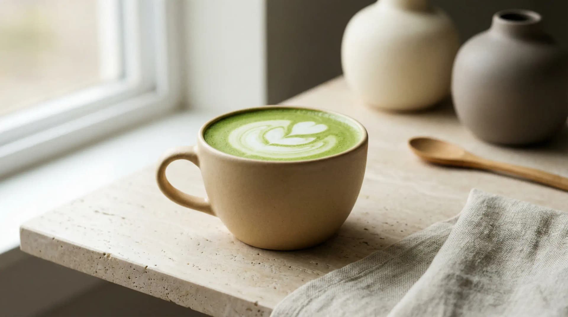 Intérieur du café avec mobilier en bois naturel
