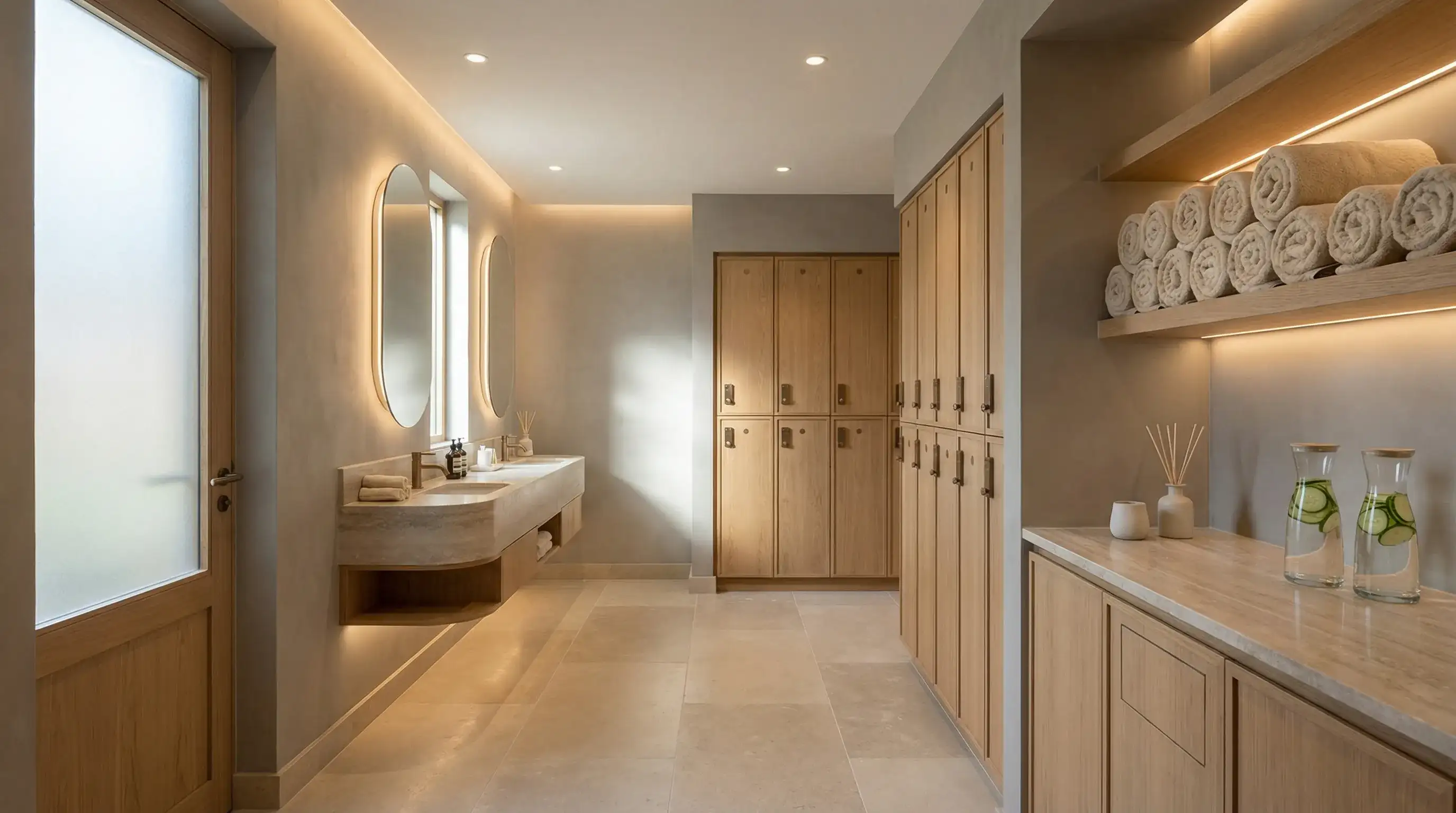 Espace social lounge du studio Solo Reformer Club